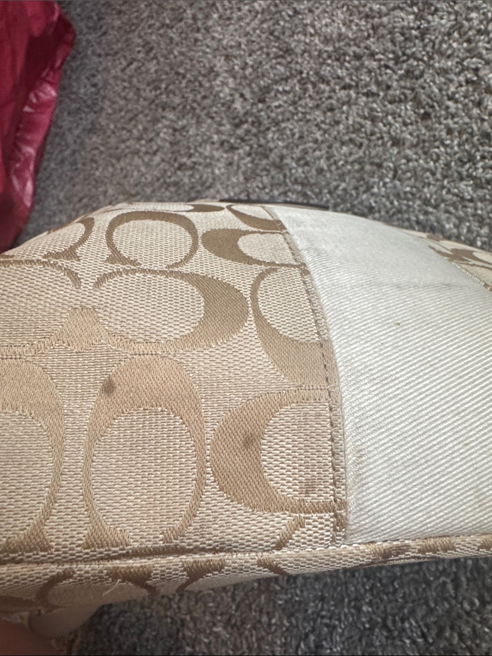 Coach Tan Signature Canvas Crossbody Bag style# F28502 - Picture 8 of 8